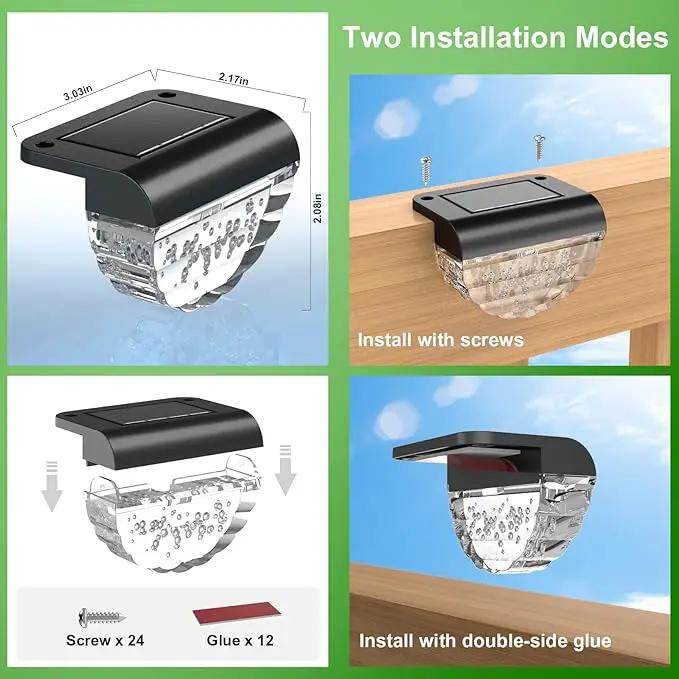 12 Pack Solar Deck Lights Outdoor, Solar Step Lights Waterproof for Outside, Yard, Patio, Garden, Pool, Railing, Stairs, Fence (Warm White) by GreenHaven Gardens