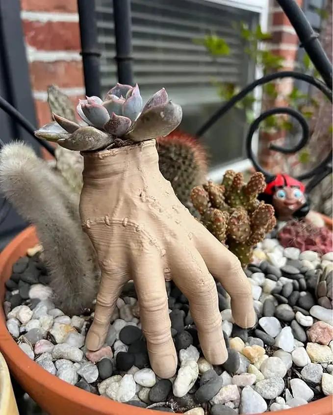 TAYASH Funny Horror Hand Concrete Flower Pot, Spooky Succulent Planter, Outdoor Garden Decor, Halloween Home Decor, Housewarming Gift by GreenHaven Gardens