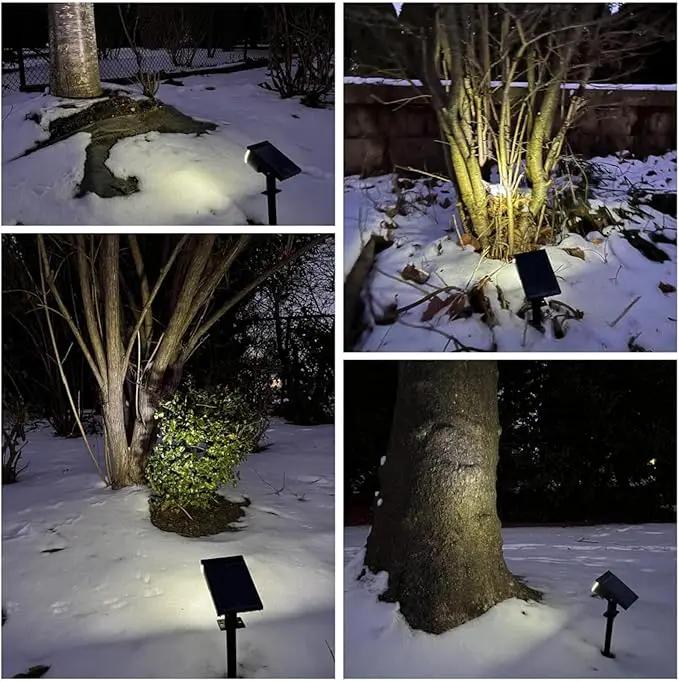 Solar Lights Outdoor Waterproof IP65, 76 LED 3 Lighting Modes Solar Spot Lights Outdoor Yard Garden Landscape Pathway (Cool White, 4 Pack) by GreenHaven Gardens