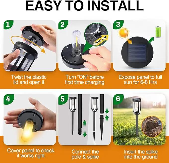 Solar Pathway Lights Outdoor 8 Pack, Solar Lights Outdoor Waterproof IP65, Bright Auto On/Off Driveway Patio Light, LED Solar Garden Lights Landscape Lighting for Walkway Lawn Yard by GreenHaven Gardens