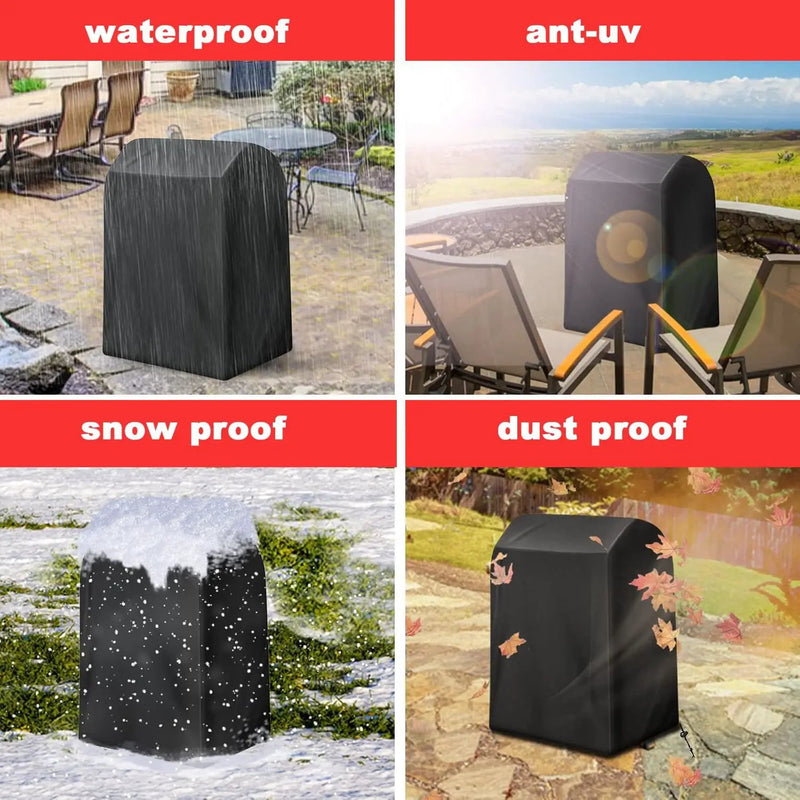 Grill Cover, 32-Inch Waterproof UV Resistant Heavy Duty Small BBQ Grill Cover for Outdoor Grill, Fit for Nexgrill Brinkmann Weber Char-Broil and More by GreenHaven Gardens