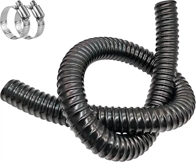 Pond Tubing 1 1/4 Inch Id Flexible Plastic Corrugated Water Sump Pump Drain Hose10Ft,Black by GreenHaven Gardens