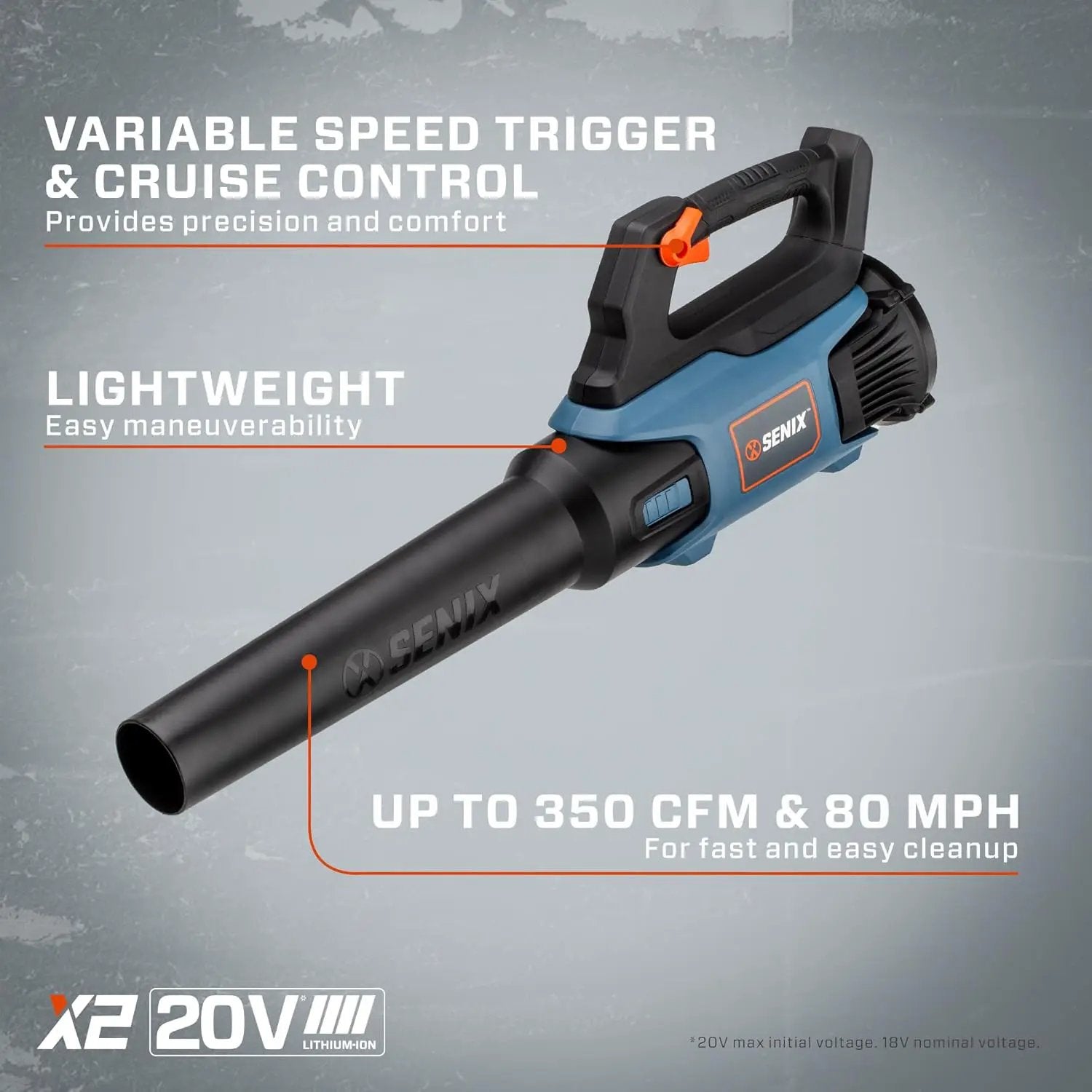 SENIX X2 20 Volt Max* 2-Piece Cordless Power Tool Combo Kit with Battery Powered 10-Inch String Trimmer and Variable Speed Leaf Blower, Includes 4.0 Ah Battery & Charger (S2K2B1-03) by GreenHaven Gardens