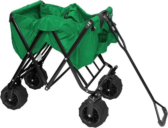 Creative Outdoor Original Folding Wagon All-Terrain Wheels by GreenHaven Gardens