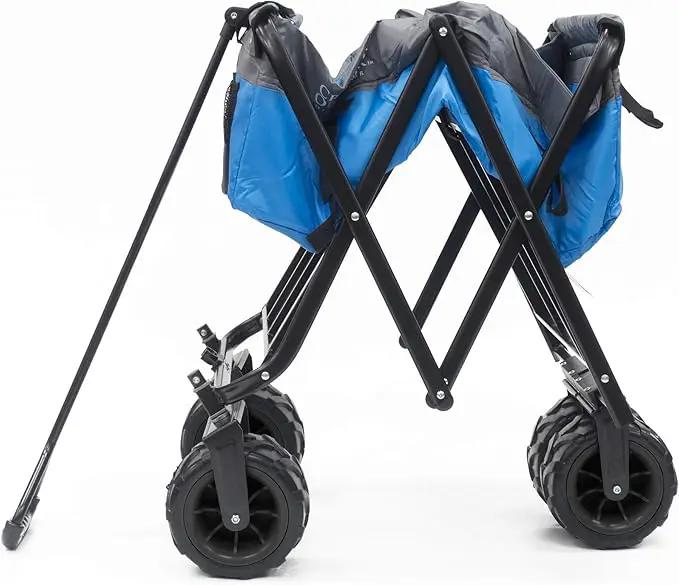 Creative Outdoor Push Pull Hauler Wagon for Kids, 200lbs Weight Capacity, All-Terrain Collapsible and Portable Folding Cart, Beach, Park, Garden, Camping & Tailgate by GreenHaven Gardens