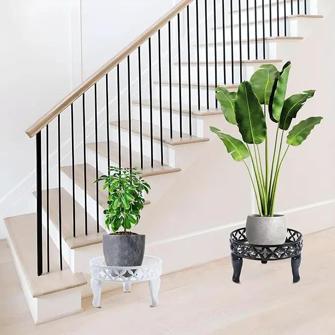 2 Pack White Plant Stand, Metal Plant Stands Outdoor Indoor, Anti-Rust Planter Stands Plant Shelf, Flower Pot Stands for Multiple Plants,Display Shelves Potted Plant Holders for Garden Patio by GreenHaven Gardens