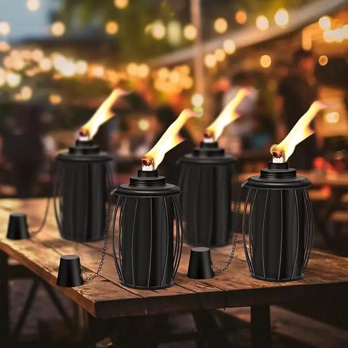6-Pack Upgraded Torch Canisters,16oz Replacement Torch Refillable Canisters with Wicks,Caps, Outdoor Citronella Fuel Torch Canister for Luau Party, DIY Garden Decor. by GreenHaven Gardens
