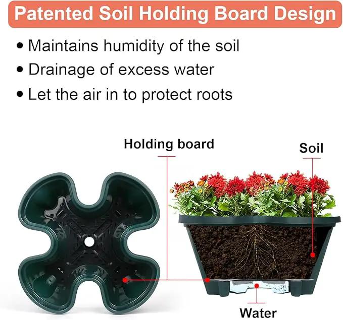 Vertical Planter 5 Tier Stackable Planters Garden Planters Strawberry Herb Flower and Vegetable Planter Indoor Outdoor Gardening Pots with Removable Wheels and Tools 2-Pack by GreenHaven Gardens