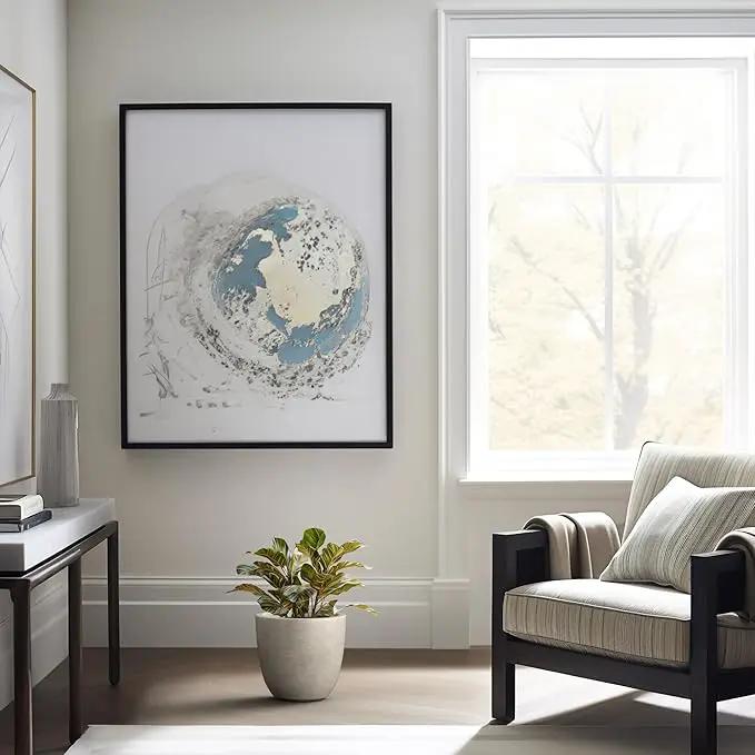 Kante 10 Inch Dia Round Concrete Planter, Indoor Outdoor Large Plant Pot with Drainage Hole and Rubber Plug for Home Patio Garden, Buff Concrete by GreenHaven Gardens