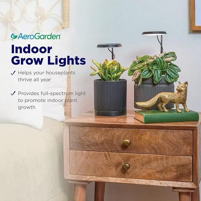 AeroGarden Stem Grow Light for Indoor Plants, Grow Live Plants Anywhere in The Home, Adjustable Light Modes, Black (Only Light) by GreenHaven Gardens