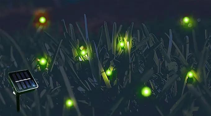 Solar Powered Firefly Lights, 9 LED Firefly Automated Pulsating String Light Chasing Firefly Lights Lantern Solar Outdoor Waterproof(2 Pack) by GreenHaven Gardens
