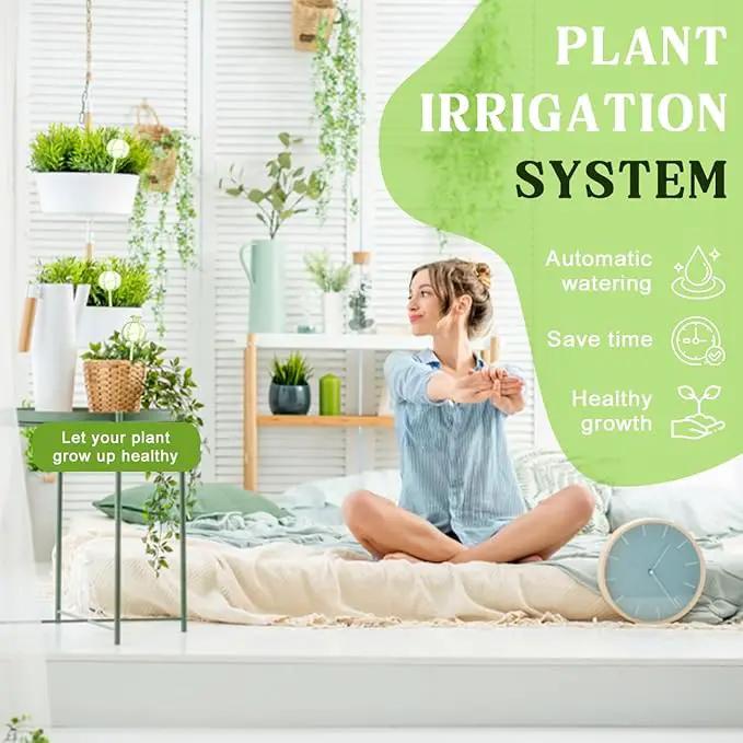 2 PCS Plant Self Watering Globes 8.9 Inch Plant Watering Devices Colorful Glass Self Watering Planter Insert for Indoor Outdoor Plants by GreenHaven Gardens