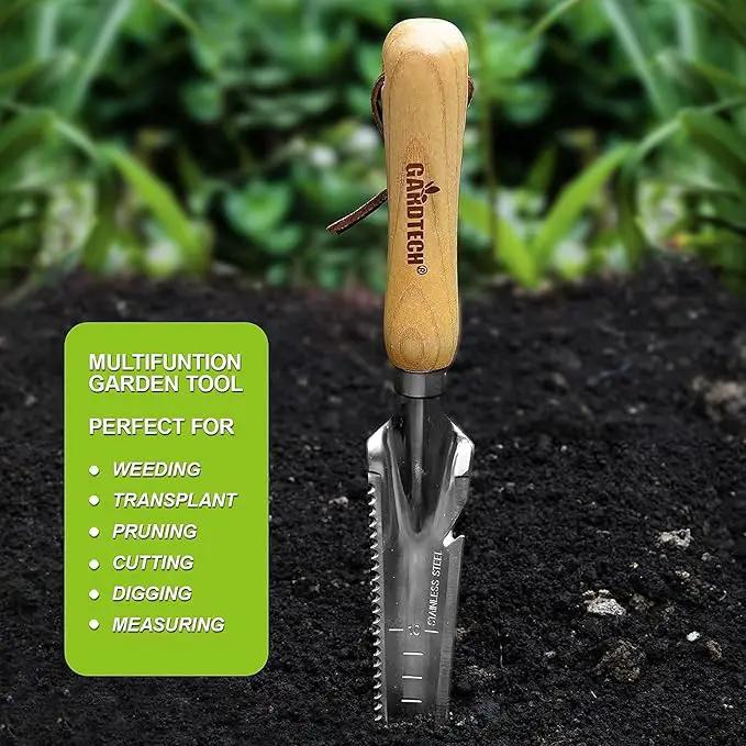 Hand Weeder Puller Tool, Dandelion Fork Weeding Knife Tool - 2023 New Garden Tool for Weeders Easy Quick Clean Removal Root Digging - Original Multi Use Rust-Resistance (13.8in) by GreenHaven Gardens