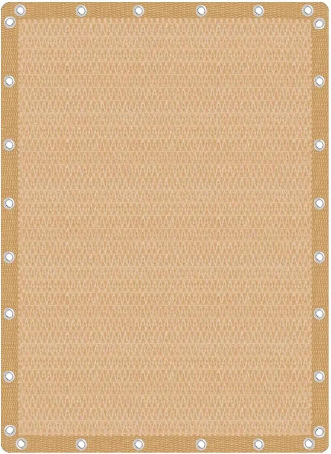 VICLLAX Shade Fabric Sun Shade Cloth Privacy Screen with Grommets for Patio Garden Pergola Cover Canopy 10x14 FT, Wheat by GreenHaven Gardens