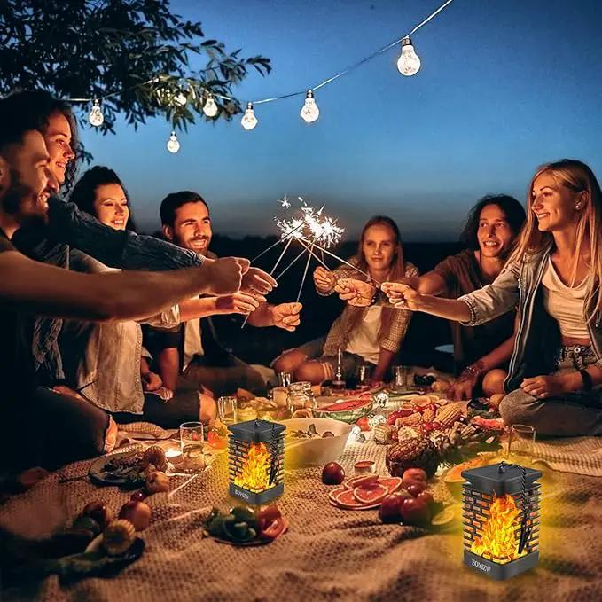 EOYIZW Solar Outdoor Lights 2 Pack- 99 LEDs Solar Lantern Flickering Flame Lights for Garden Decor- IP65 Waterproof Solar Garden Lights Decor for Halloween Patio Garden Yard Porch by GreenHaven Gardens