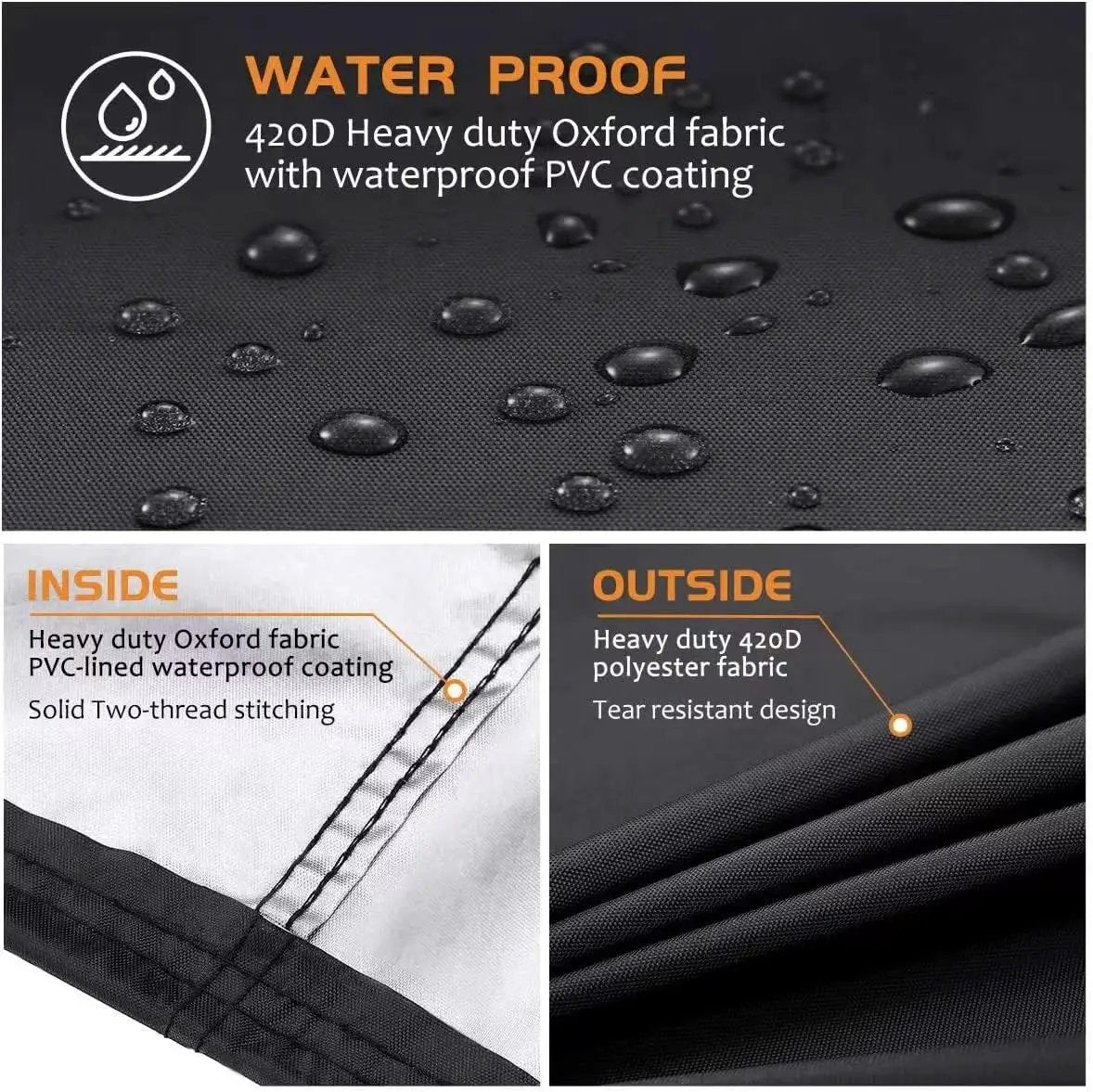 BBQ Grill Cover 32" 36" inch,2 Burner Gas Grill Cover,Outdoor Waterproof Grill Covers,with Adjustable Velcro Strap, Gas Grill Cover Compatible for Weber,Char Broil,Nexgrill Grills,Small Gas BBQ Cover by GreenHaven Gardens