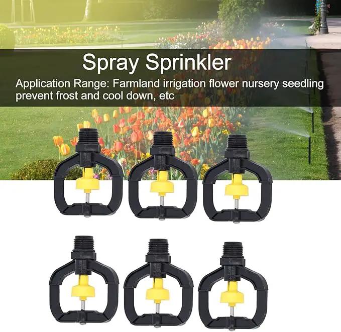 G1/2 Male Thread Rotating Irrigation Sprinkler, 12pcs Misting Spray Nozzle, Plastic Spray Nozzle Misting Nozzle Atomizing Micro Sprinkler for Garden Yard Lawn Watering Sprinkling by GreenHaven Gardens