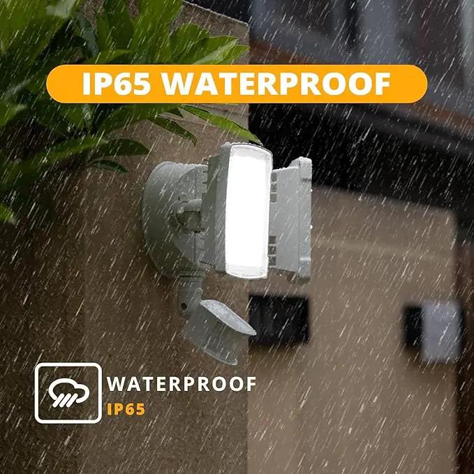 UME 19W LED Security Lights Motion Sensor Light Outdoor, 2000LM Motion Flood Light, 5000K, IP65 Waterproof, 2 Adjustable Head Motion Detector Security Light for Exterior,Outside,Garage,Yard(White) by GreenHaven Gardens