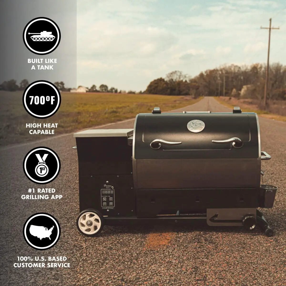 recteq Pellet Grill - Road Warrior 340, Portable Electric Pellet Smoker Grill, BBQ, Wood Pellets, Sear, Smoke, and More by GreenHaven Gardens