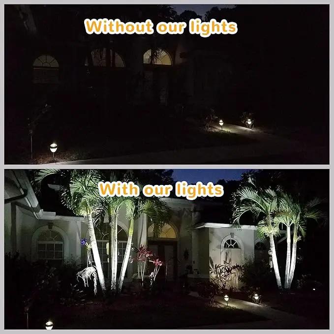 URPOWER Solar Lights Outdoor, 2-in-1 Waterproof Adjustable Solar Spotlights Outdoor Wall Light, Dusk-to-Dawn Solar Powered Landscape Lights for Backyard/Garden/Pathway/Pool/Porch (4Pack, Cool White) by GreenHaven Gardens