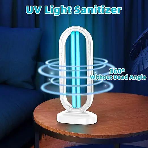 UV Light Sanitizer,UVC Home Disinfection Device 4-Speed Timing and Remote Control,Ultraviolet Light Sanitizer,UV Lamp for Whole Room,White by GreenHaven Gardens