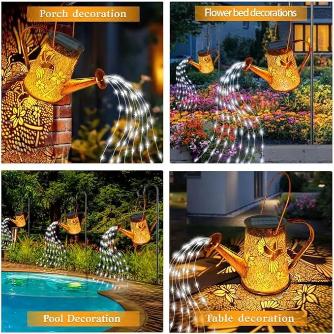 Solar Watering Can Lights, Hummingbird Christmas Gifts for Women Mom Grandma Birthday, Waterproof Outdoor Garden Decor Large Hanging Solar Lanterns Garden Lights for Patio Porch Yard Flowerbed Pathway by GreenHaven Gardens