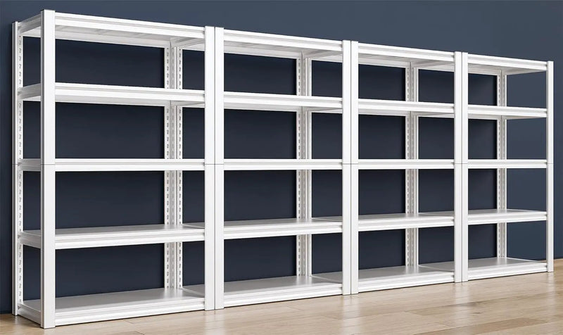 Raybee Garage Shelving Heavy Duty 2000LBS Storage Shelves 5 Tier Metal Shelving Unit White Metal Shelves Pantry Shelf for Kitchen Closet Basement Warehouse 4 Pack by GreenHaven Gardens