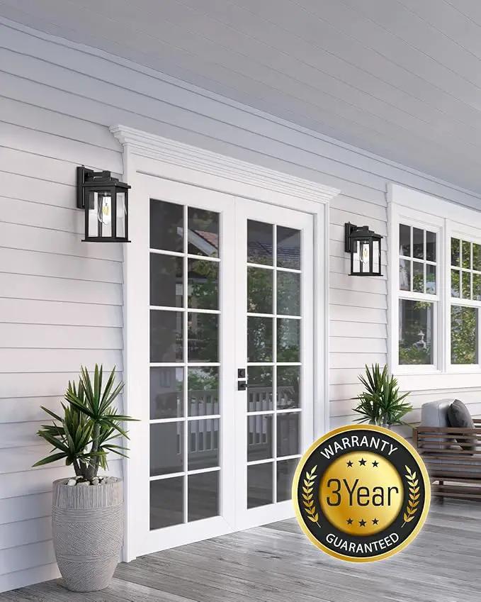 VIANIS Dusk to Dawn Outdoor Lights for House, Black Outdoor Light Fixture, Waterproof Exterior Lighting Fixtures Wall Mount, Outdoor Wall Lights for House, Garage, Garden, Porch,Hardwired, Non-Solar by GreenHaven Gardens