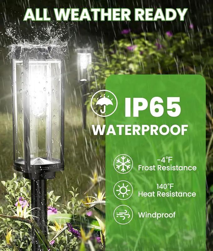 Bright Solar Pathway Lights, 2 Pack Solar Lights Outdoor Waterproof IP65, Auto On/Off Pathway Landscape Lighting, Outdoor Light for Yard Garden Walkway Landscape Lawn Patio Lighting by GreenHaven Gardens