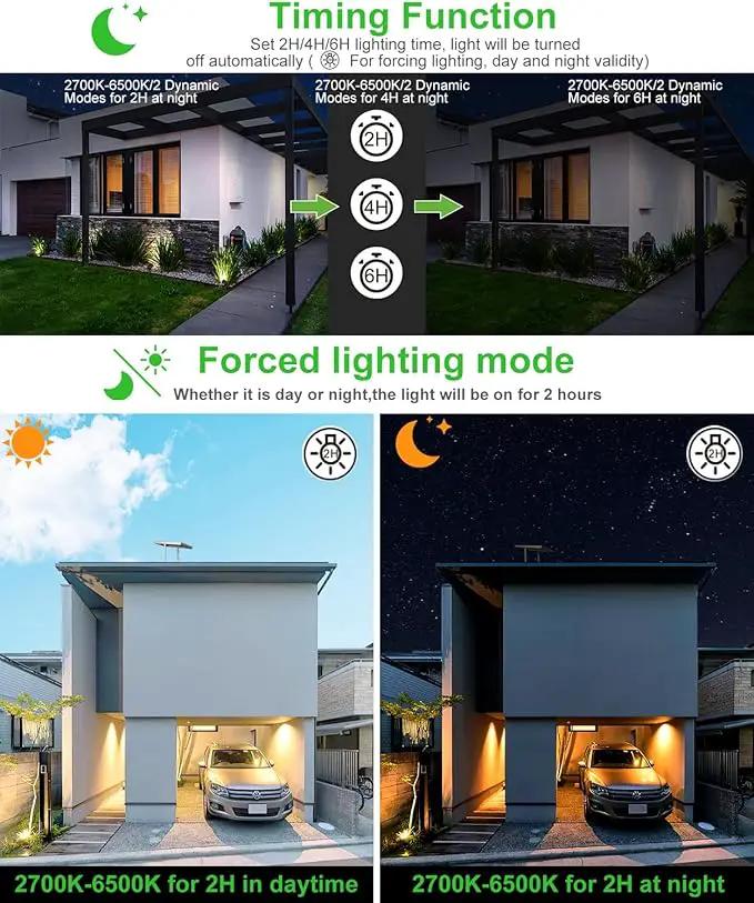 CLY 6 in 1 Solar Spotlights Landscape Outdoor Garden, Solar Spotlights IP66 Waterproof Landscape Lighting with Remote 18M Cable for Garden, Lawn, Patio, 2700K/4000K/6500K by GreenHaven Gardens