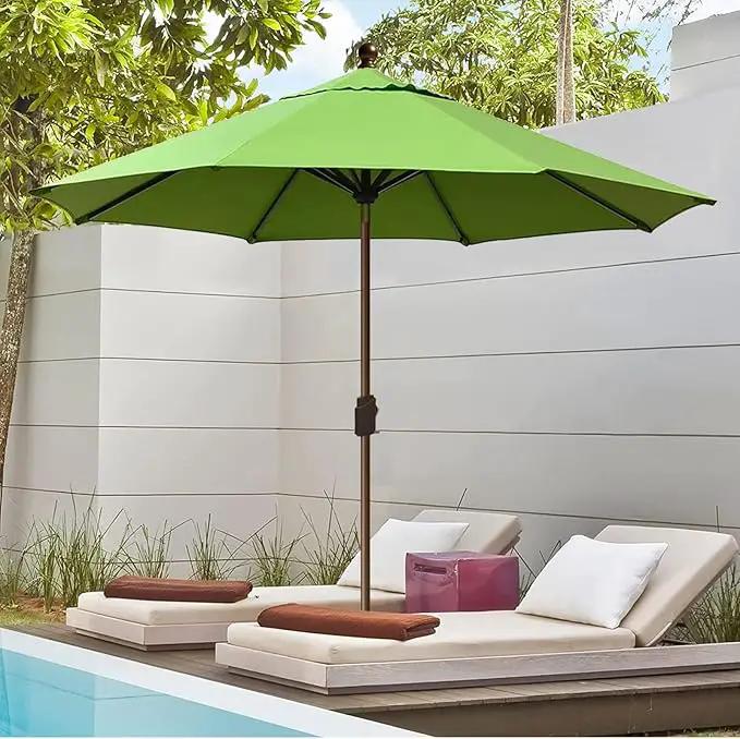 EliteShade USA 10-Year-Non-Fading 10Ft Market Umbrella Patio Umbrella Outdoor Table Umbrella with Ventilation, Macaw Green by GreenHaven Gardens