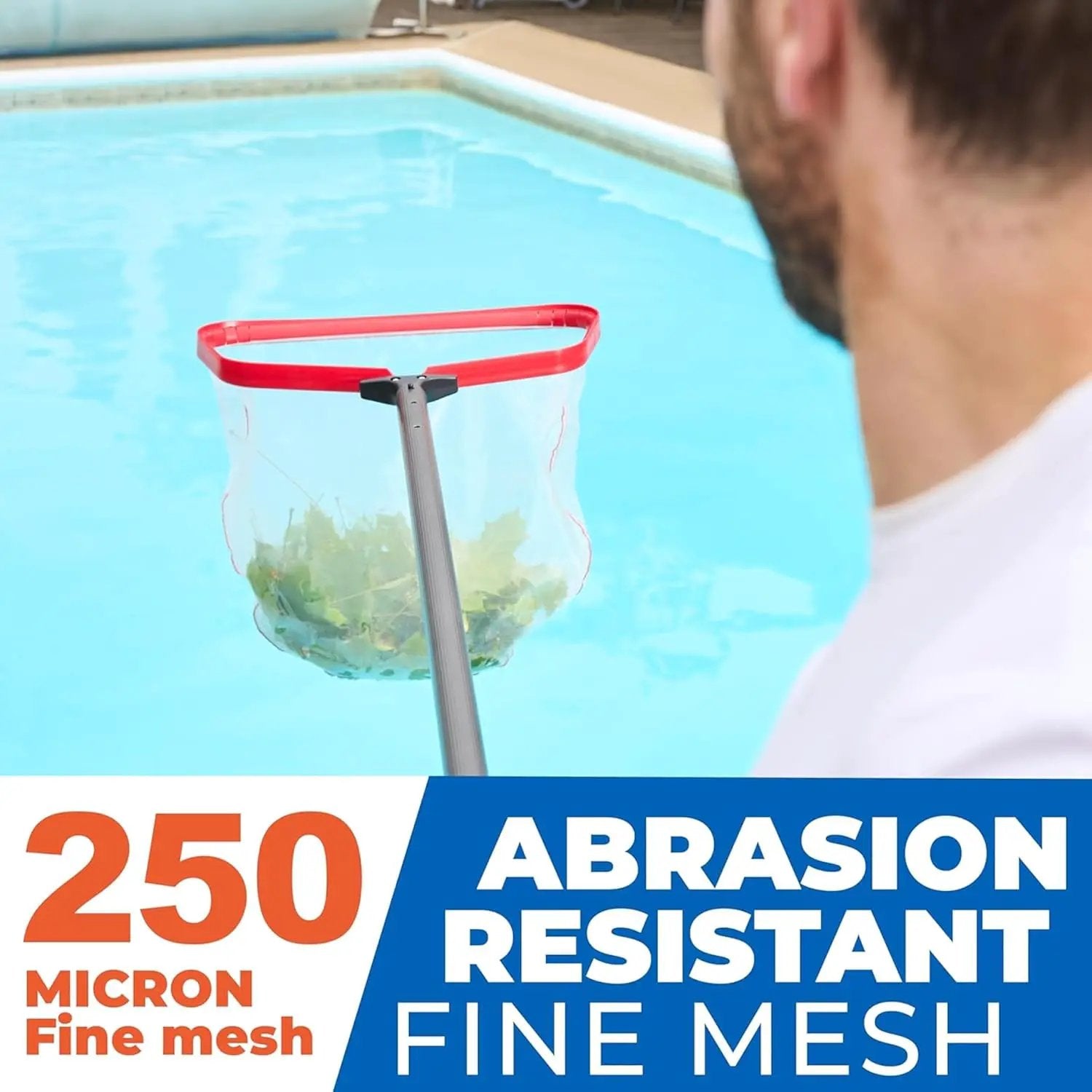 ProTuff 17" Silt Net Pool Skimmer – 2 Year Unconditional Free Replacement – Durable Fine Mesh Net for Silt & Debris – Heavy-Duty Aluminum Frame, Deep Bag for Easy Cleaning by GreenHaven Gardens