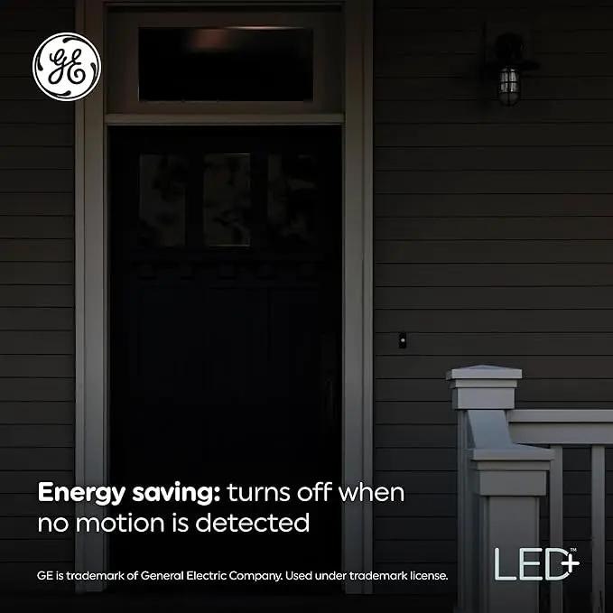 GE LED+ Motion Sensor LED Light Bulbs, 12W, Outdoor Security Lights, Daylight, A21 (2 Pack) by GreenHaven Gardens