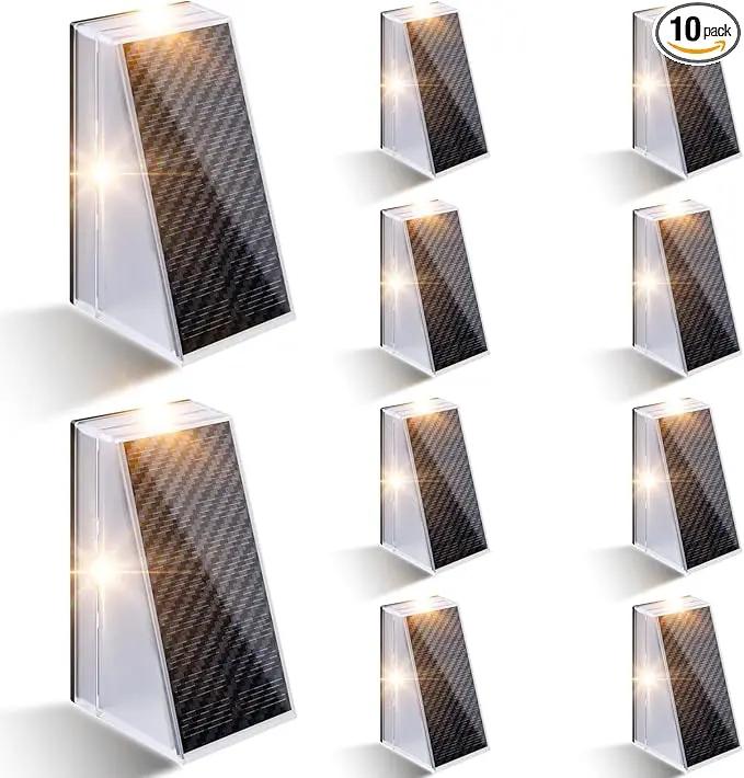 KINKAI Solar Backyard Fence Lights, Solar Deck Lights Railing Step Patio Stair by GreenHaven Gardens