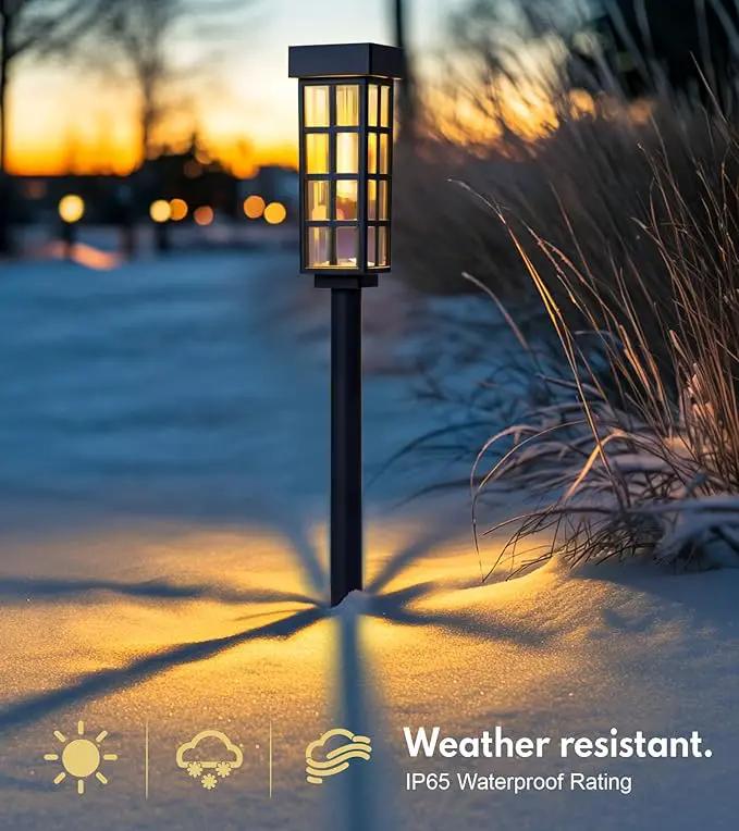 PASAMIC Solar Pathway Lights Outdoor8 Pack Solar Pathway Lights, LED Solar Lights Outdoor, IP65 Waterproof Outdoor Solar, Landscape Lighting for Patio Driveway Decor, Transparent by GreenHaven Gardens