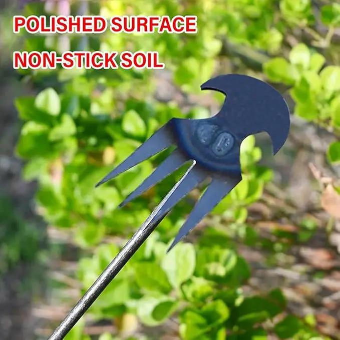 Amposei Weeding Artifact Uprooting Weeding Tool, Multifunctional Weeder, Hand Weeder Tool, Stand Up Weed Puller Tool with Handle for Garden Yard Farm Weed Removal (11 Teeth-Weed Tool) by GreenHaven Gardens
