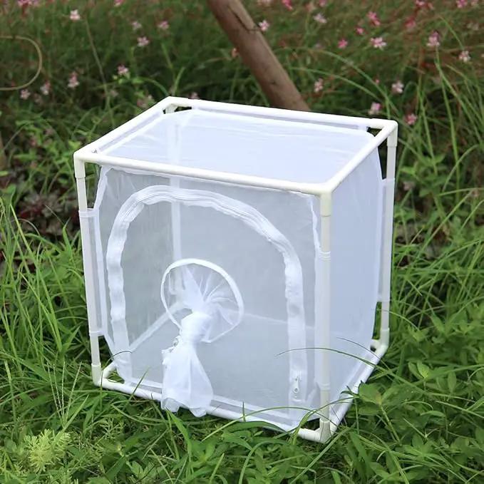 RESTCLOUD Monarch Butterfly Habitat Cage, Outdoor Insect Mesh Cage Terrarium 16" x 12" x 16" by GreenHaven Gardens