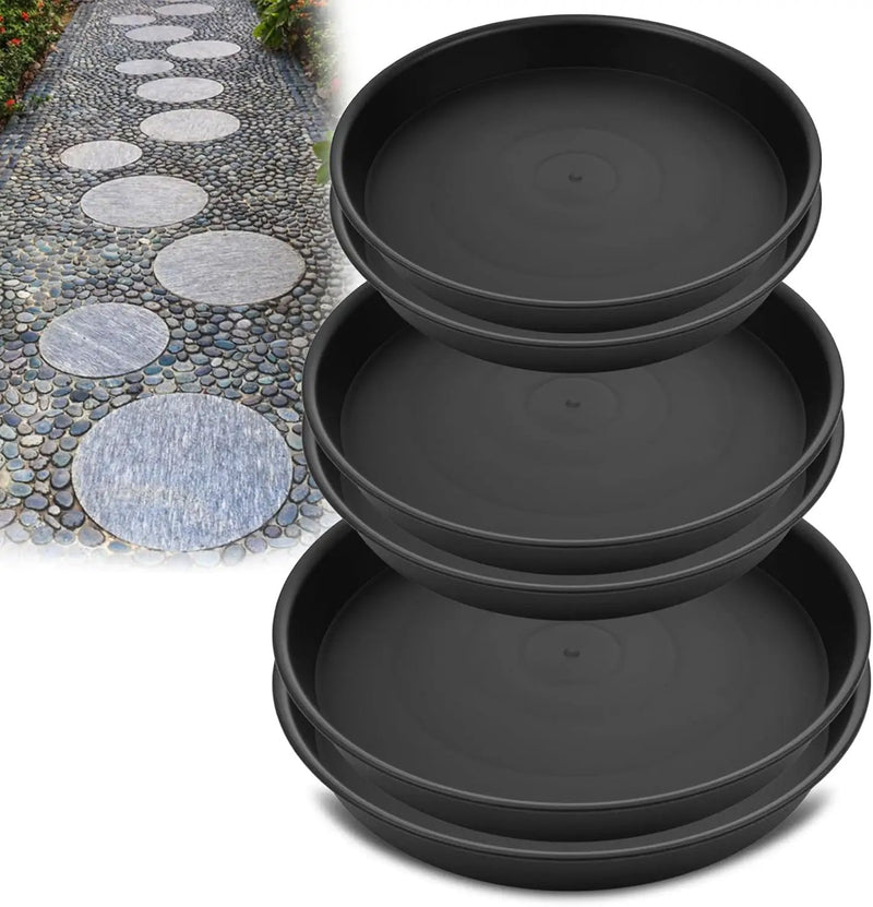 3 Size Round Stepping Stone Molds, 8.8''/10''/ 11.2'' Reusable Concrete Mold for Garden Stepping Stones Large Tray for Concrete and Stained Glass for Garden Walk Way by GreenHaven Gardens