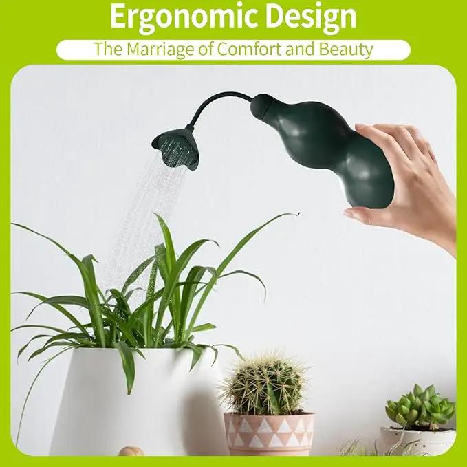 Squeeze Bottles for Plants, 11oz Small Watering Can for Succulent, Muti-Function Squirt Bottle for Seedling Watering, Wash, Tattoo, Dark Green by GreenHaven Gardens