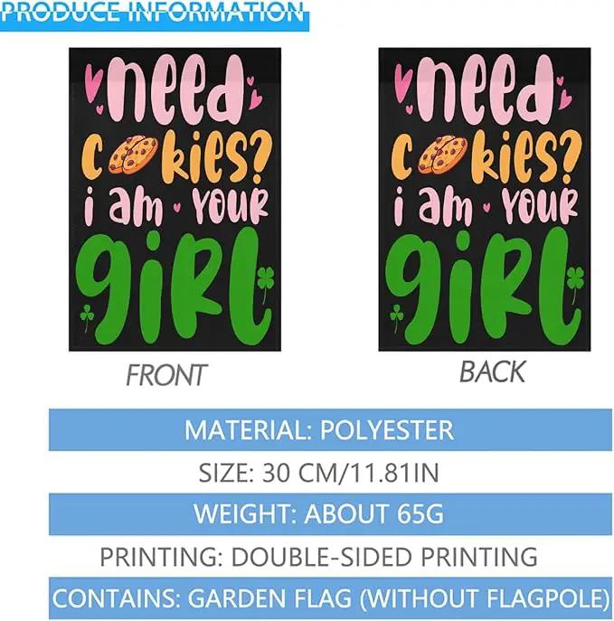 Scouts Girl Funny, Need I am Your Girl Seasonal Garden Flag 12x18 Double Sided Small Decorative Flag by GreenHaven Gardens