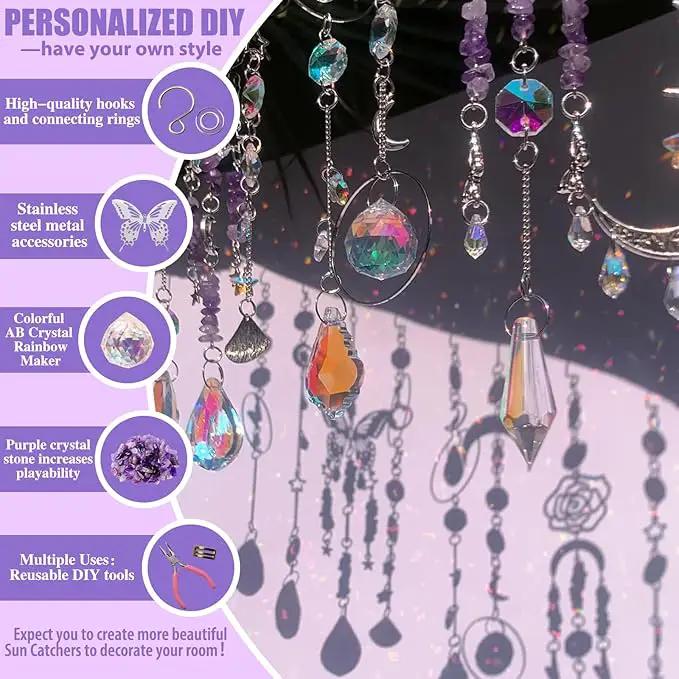 DIY Suncatcher Kit 400pcs Sun Catchers Making Kit Supplies Crafts sun catcher kits for adults Hanging Prism Suncatcher with Crystals for Indoor Window Home Wedding Garden Festival Decor (Butterfly) by GreenHaven Gardens
