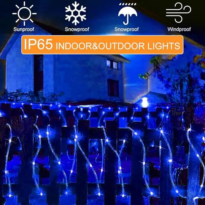 300 LED Solar Rope Lights Outdoor 99 FT Bright Solar Garden String Lights Durable 8 Modes Outdoor Fairy Lights Waterproof Solar Garden Decorative Lights (300LED, Blue) by GreenHaven Gardens