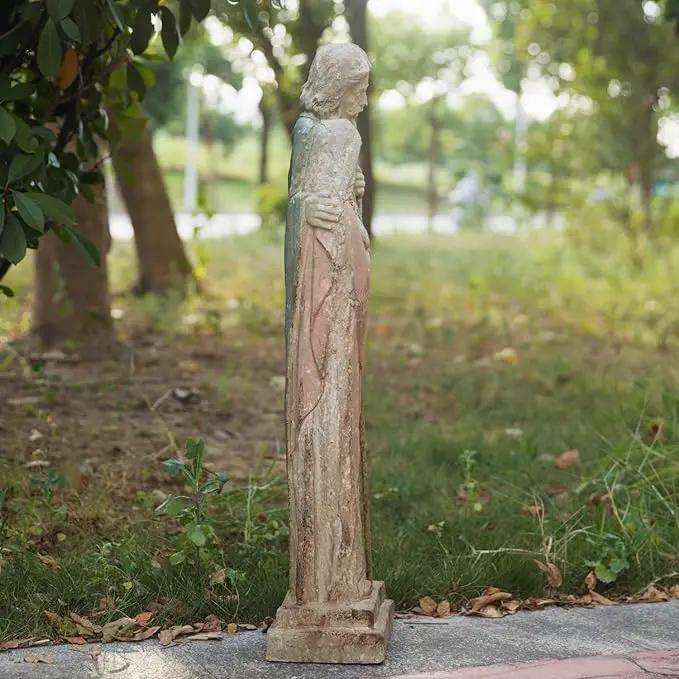 Holy Family Garden Statue Large Catholic Outdoor Sculpture H31.5” Big Sacred St Joseph Tall Virgin Mary Religious Saint Mother of God Outside Yard Lawn Patio Painted Resin by GreenHaven Gardens