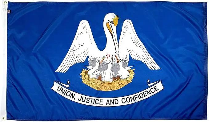 FlagSource Louisiana Nylon State Flag, Made in USA, 5x8' by GreenHaven Gardens