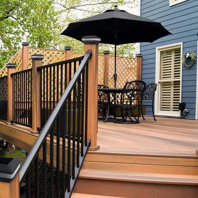 Sumaote Solar Post Lights 160LM 52 LED - 6x6 Post Cap Solar Light Outdoor Deck Fence Lights fit 4x4 5x5 6x6 Wood Posts, IP65 Waterproof for Garden Porch Patio, 6000K White Lighting, 4 Pack by GreenHaven Gardens