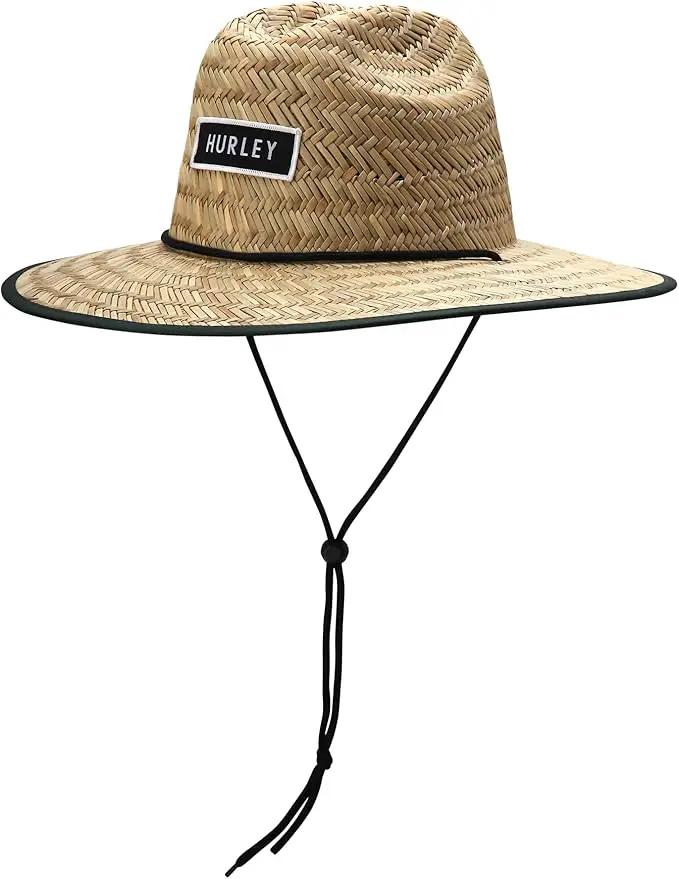 Hurley Men's Straw Hat - Bayside Lifeguard Straw Sun Hat by GreenHaven Gardens