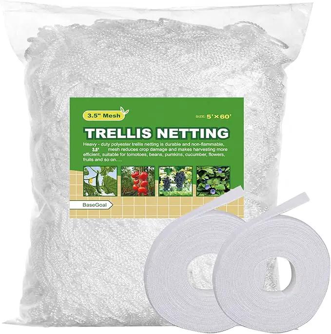 All-Weather Trellis Netting Mesh Plant Garden Vine Growing Flexible String Net by GreenHaven Gardens