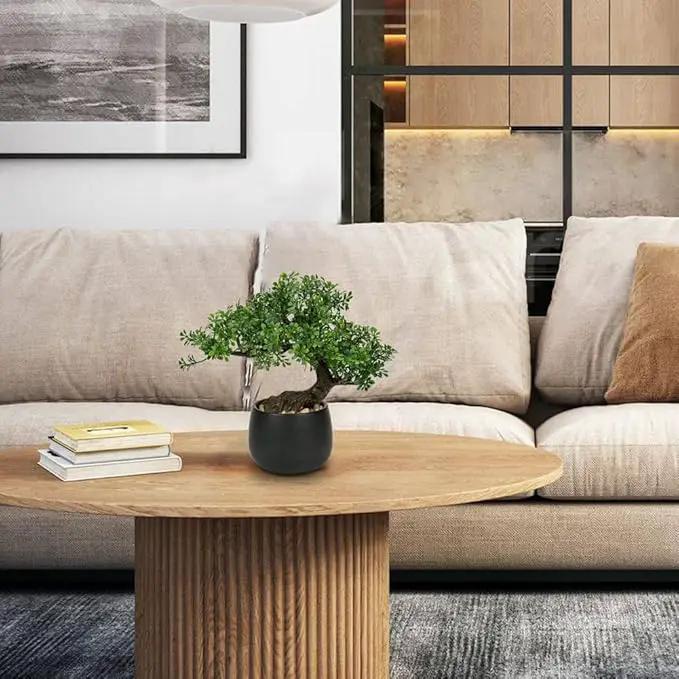 Artificial Bonsai Tree Juniper Faux Plants Indoor Fake Plants Decor with Ceramic Pots for Home Table Office Desk Bathroom Shelf Bedroom Living Room Farmhouse Decorations by GreenHaven Gardens