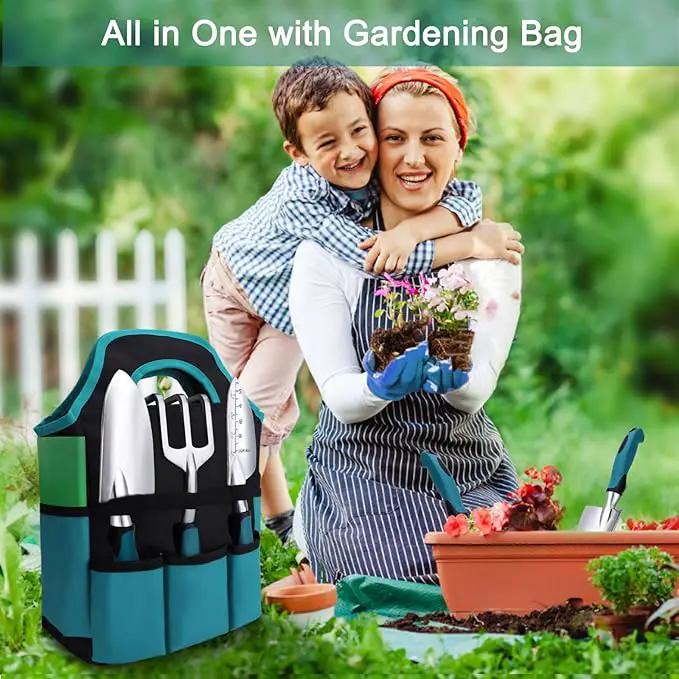 Kynup Garden Tools 7-Piece, Gardening Hand Tools, Gardening Tools Set with Rust-Proof,Stainless Steel, Aluminum Alloy Material, Gardening Supplies Set Ideal Gardening Gift by GreenHaven Gardens