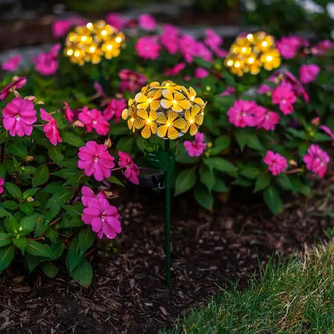 Solar LED Metal Flower Stake Light - Perfect for Your Garden, Patio, Walkway, or Outdoor Living Area - Includes 1 Flower Light by GreenHaven Gardens